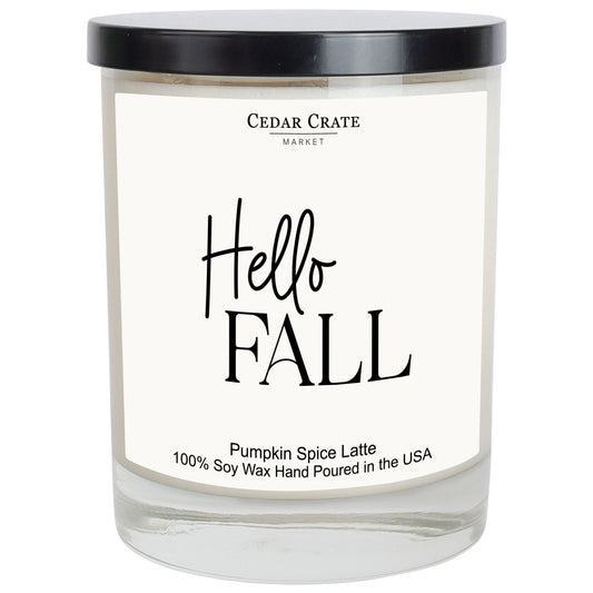 Hello Fall- Cozy Pumpkin Spice Latte Soy Candle