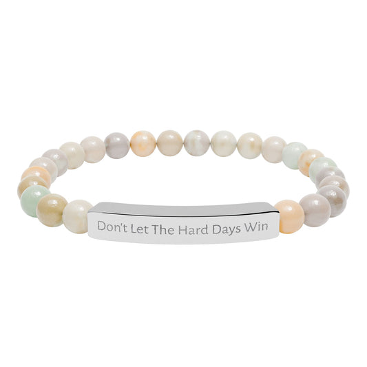 Don’t Let the Hard Days Win —  Natural Stone Strength Bracelet