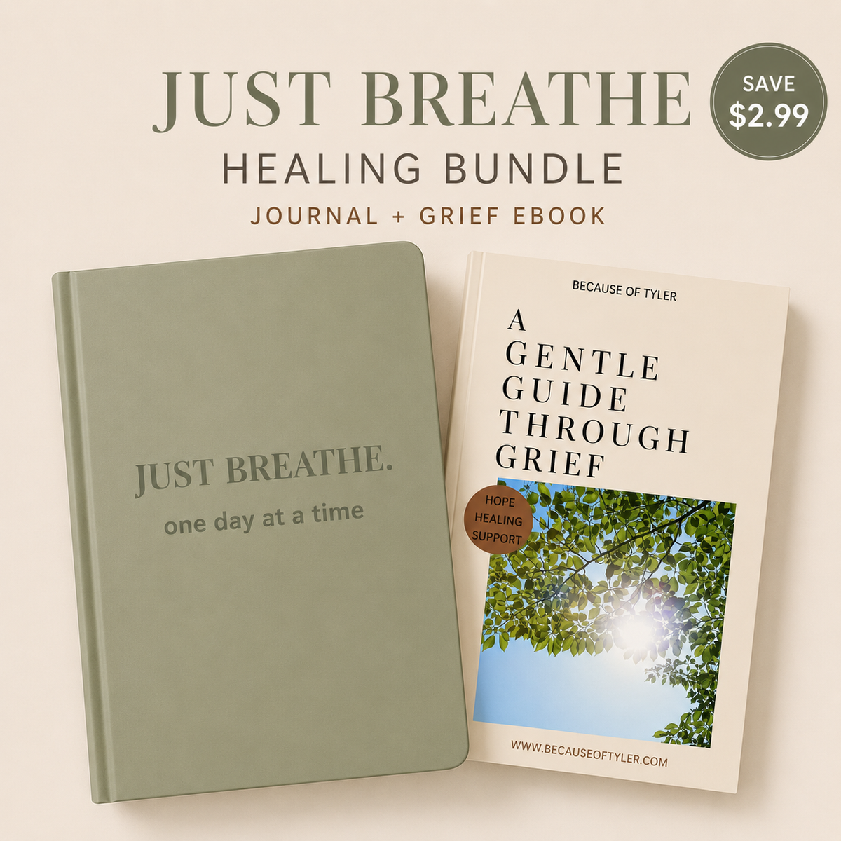 Just Breathe Healing Bundle | Journal + Grief eBook