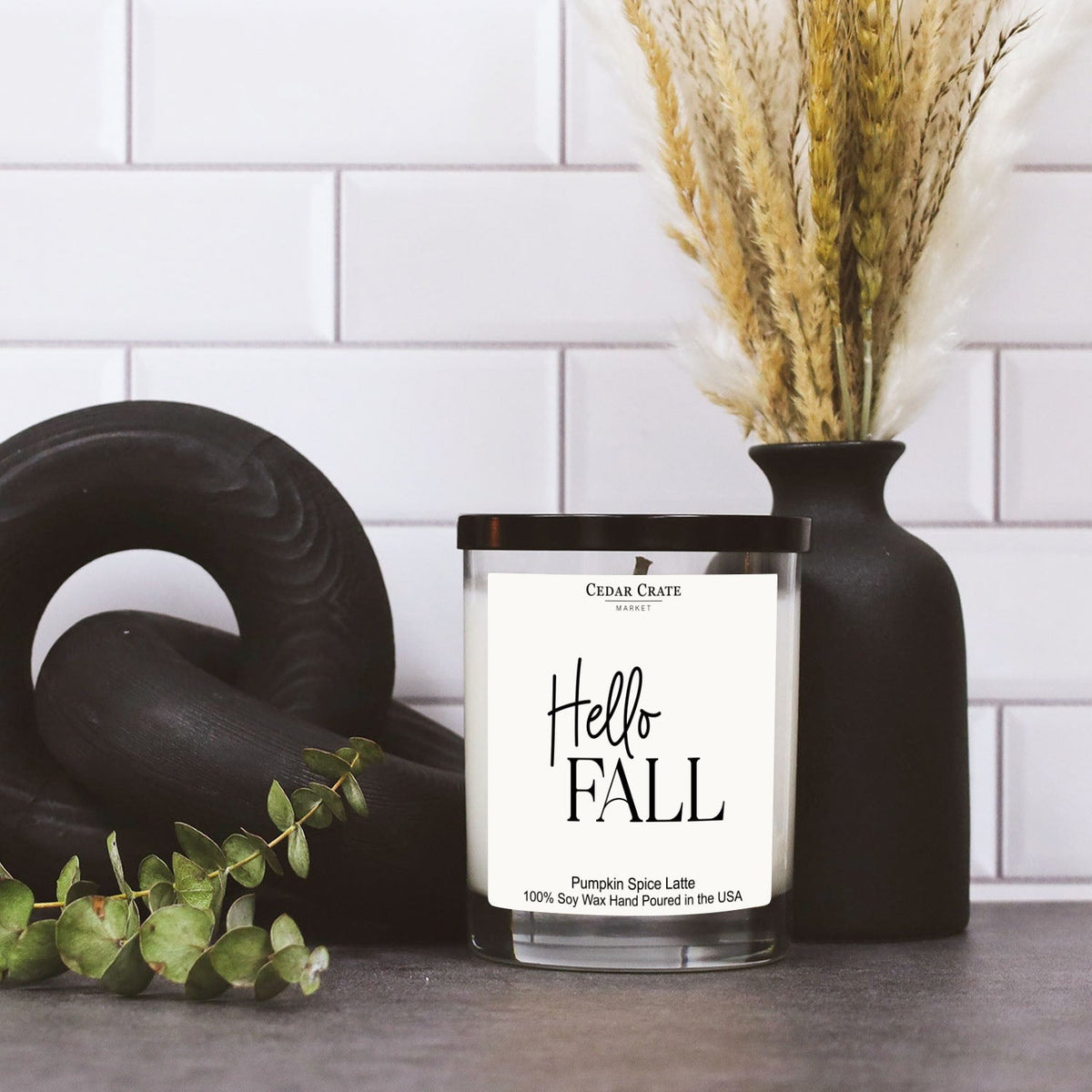 Hello Fall- Cozy Pumpkin Spice Latte Soy Candle