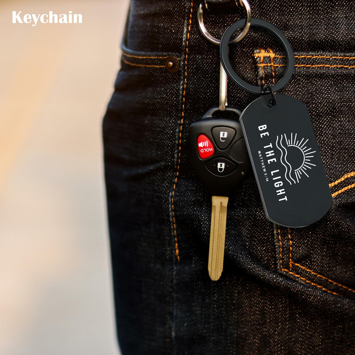 Be The Light -Inspirational Faith Keychain